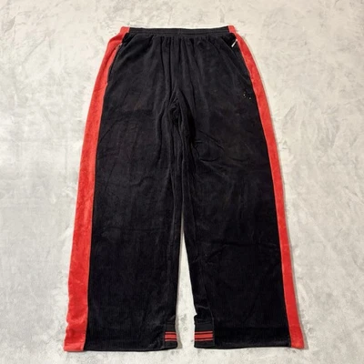 Винтажные мешковатые вельветовые спортивные штаны Y2K Nike мужские размер XXL широкие штанины красные в полоску - Изображение 1 из 4