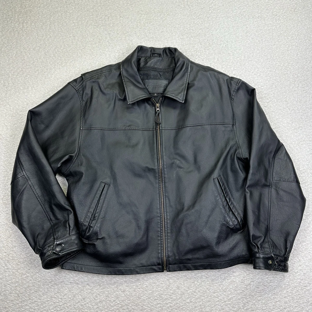 【雰囲気系】ST.JOHN'S BAY Leather Jacket 80s Vintage St. John's Bay Leather Jacket - Etsy Canada