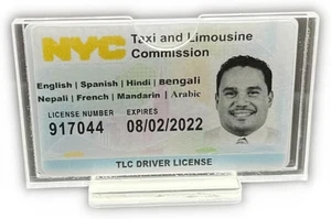 Taxi & Limousine Comission (TLC) Driver License Display/Holder for Dashboard - Picture 1 of 12
