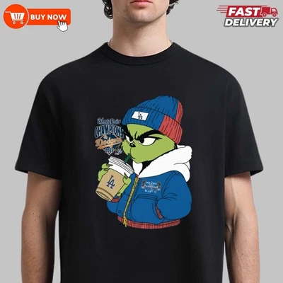 Los Angeles Dodgers Grinch World Series Champions TShirt - Full Color, Full Size - Image 1 of 4