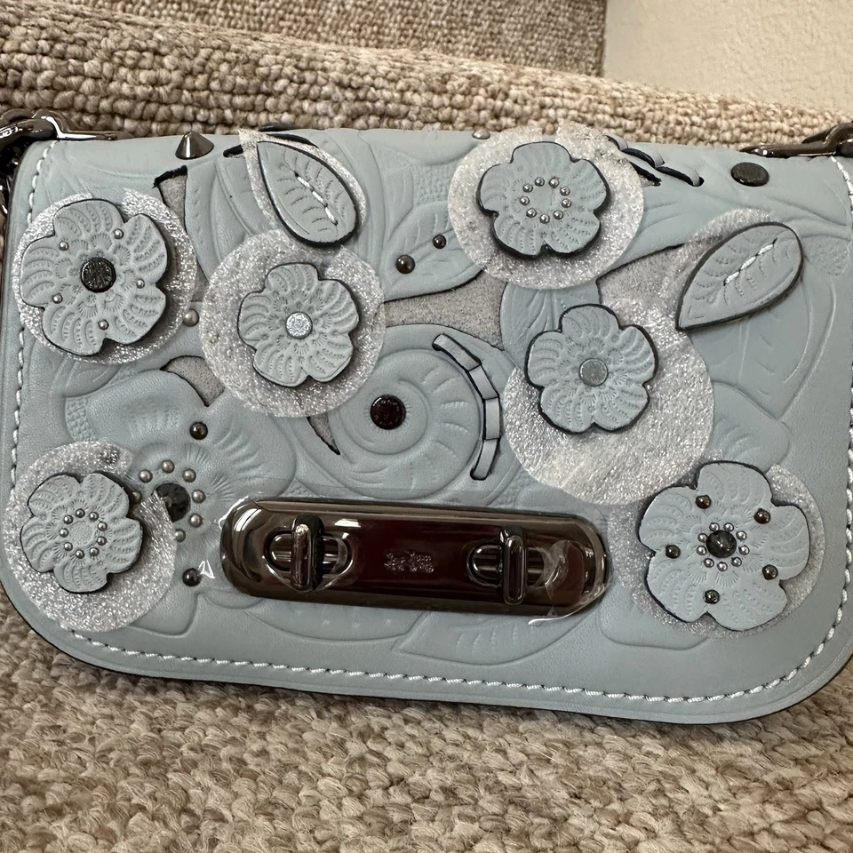 Coach Swagger 20 Tea Rose Bolso de Hombro 2 Vías Azul Floral Femenino NUEVO  Foto 1 de 4