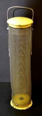 WILD BIRDS UNLIMITED~ STAINLESS STEEL MESH~ NIGER SEED FINCH  FEEDER~12"H 3"W~A1 - Image 1 of 2