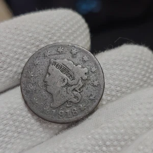 1818 Large Cent N.3 R.3 Old US Type Coin - Picture 1 of 7