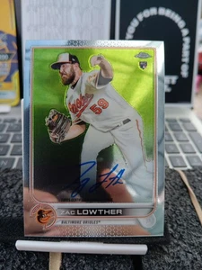 2022 Topps Chrome - RC Autographs Zac Lowther #RA-ZL Orioles Baseball Card - Picture 1 of 2