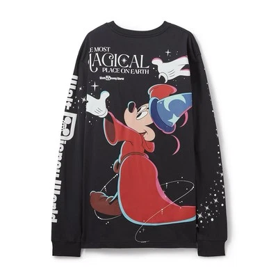 🔥Disney Parks - SORCERER MICKEY - Long Sleeve Shirt - WALT DISNEY WORLD - L💥 - Image 1 of 4