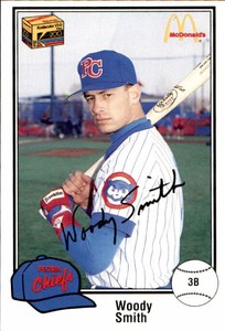 1989 Peoria Chiefs Team Issue #22 Woody Smith Andrews South Carolina SC Card