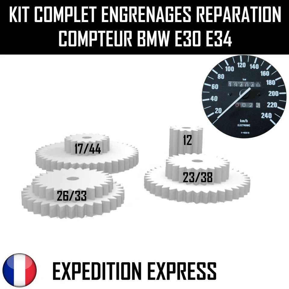 KIT ENGRENAGE COMPTEUR VITESSE T1 GEAR BMW E30 E28  316i 318i 320i 323i 325i - Imagen 1 de 4