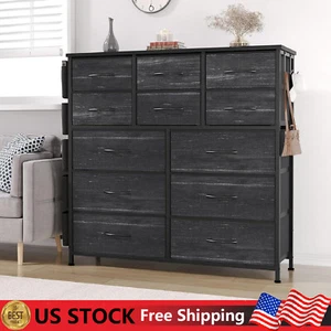 12 Drawers Dresser for Bedroom Modern Fabric Chest of Drawers Storage Organizer - Picture 1 of 10