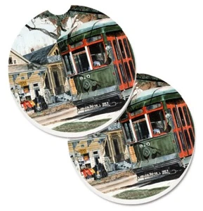 New Orleans Street Car Set of 2 Car Cup Holder Coasters 8108CARC - Picture 1 of 1