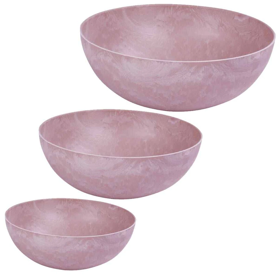 Pflanzschalen für draußen - Vintage Dekoschalen rosa-rot - 3 Größen - Bild 1 von 1