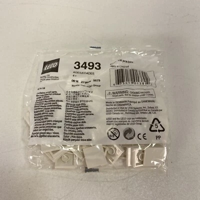 2002 LEGO 2x2 Flat White Smooth Tile #3493 Set Of 100 Pieces NEW - Image 1 of 4