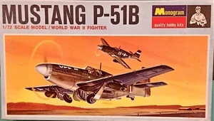 MUSTANG P-51B scala 1:72 MONOGRAM VINTAGE KIT ANNI 70' - Foto 1 di 2