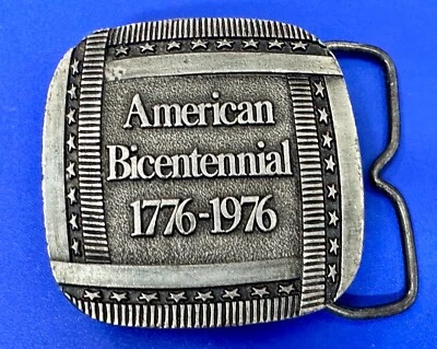 Hebilla de cinturón vintage conmemorativa del bicentenario americano 1776-1976 bergamota Foto 1 de 4