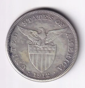 1 Peso 1912-S US-Philippine United States of America Coin - Stock #A4 - Picture 1 of 6