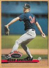 RUSS SPRINGER ANGELS #736 - TOPPS STADIUM CLUB NM-MT 1993