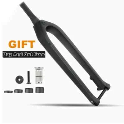 27.5 29er MTB Fork Bike Carbon Rigid Fork 110*15mm Boost  1-1/8"-1-1/2" Tapered - Image 1 of 4