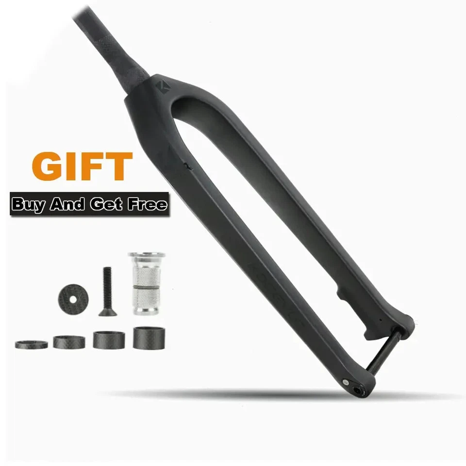 27.5 29er MTB Fork Bike Carbon Rigid Fork 110*15mm Boost  1-1/8"-1-1/2" Tapered - Image 1 of 4