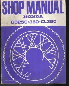 HONDA MOTORCYCLE 1973 CB250 360 CL360 SHOP MANUAL - Picture 1 of 3