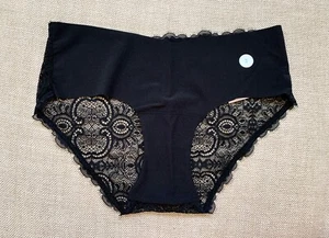 GILLY HICKS by Abercrombie Hollister mutandine nere pizzo schiena hiphugger M nuove con etichette - Foto 1 di 3
