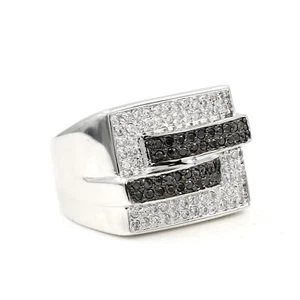 Stainless Steel 316 Pave Men's Square shape CZ SET Pinky Ring - Picture 1 of 13