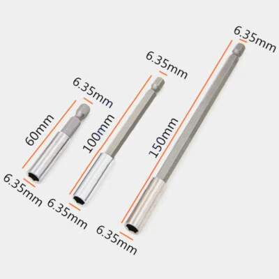 1/4" Hex Shank Magnetic Screwdriver Extension Holder Quick Release Bit Screw Set - Image 1 of 4