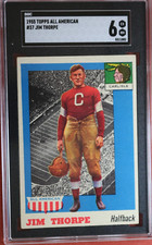 1955 TOPPS ALL-AMERICAN football card JIM THORPE #37 SGC 6 EXMT *WELL-CENTERED*
