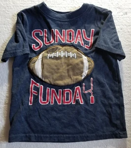 Garanimals Kid's Tee Shirt 2T Football Sunday Funday  Puffy Football Design - Picture 1 of 4