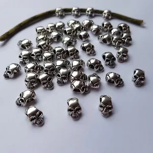 5/10/25/50 x Skull Totenkopf Bead Metall Perle Schmuck basteln - Lochgröße 4 mm - Bild 1 von 11