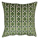 Kashan Geometric Cut Velvet Extra-Large Cushion, Emerald Green. 23x23&quot; XL