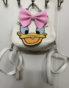 Mini zaino Disney Parks Paperino Daisy Duck Loungefly REVERSIBILE NUOVO CON ETICHETTE - Foto 1 di 13