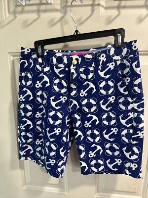 Новый без ЯРЛЫКОВ MACBETH коллекции Бермудские рубашки MARINA BEACH синий якорь sz M - Изображение 1 из 4