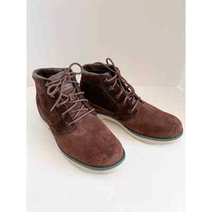 TEVA Men's Brown Suede Round Toe Lace Up Mid Top Chukka Style Boots size 9.5 - Picture 1 of 10