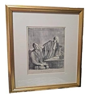 Honoré Daumier "Ein respektierter Bürger" Lithographie Druck - gerahmte satirische Kunst - Bild 1 von 7