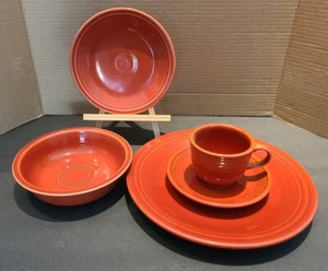 Fiestaware~Paprika 830 334~ 5 Place Setting~ Retired Color - Picture 1 of 3