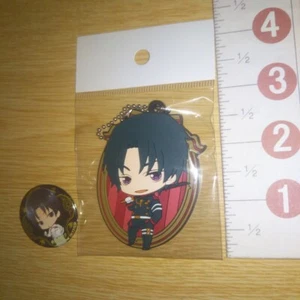 A69962 Seraph of the End | Owari no | Llavero de goma + lata insignia Guren Ichinose - Imagen 1 de 4