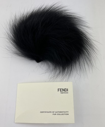 Borsa Fendi Pelliccia Borsa Charm Nero Pelliccia Pelle Accessori Pom Pom