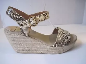 KANNA Snakeskin Leather Wedge Sandals ~ Made in Spain Size 39, Excellent - Picture 1 of 6