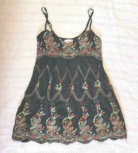 Urban Outfitters Women's Size Medium Black Embroidered Jamie Babydoll Dress NWT - Picture 1 of 7