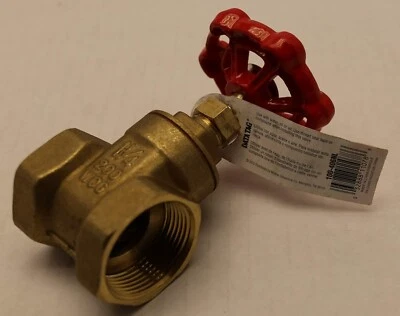 New Proline 1-1/4" Brass Gate Valve 100-406NL, Threaded, 200 PSI - Image 1 of 3