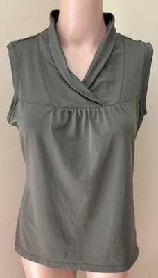 Top de golf/tenis sin mangas para mujer Lija talla mediana verde oliva Foto 1 de 4