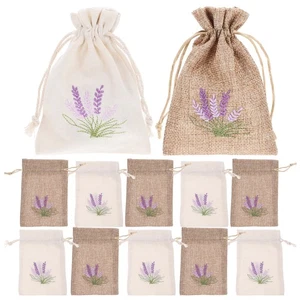 Bolsa de envoltura de regalo de 12 piezas bolsas de arpillera bolsa vacía de lavanda - Imagen 1 de 12