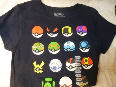 POKEMON BALL CHARACTERS~BLACK SHORT SLEEVED T-SHIRT YOUTH SIZE  XL~NWT 2016 - Image 1 of 4