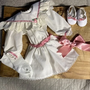 Muñeca American Girl Samantha’s Tea Party Conjunto Vestido Cinta Zapatos Vacaciones - Imagen 1 de 11