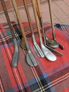 TimewarpGolf - Small collection 8 hickory golf putters - some scarce models - Picture 1 of 18
