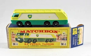 Matchbox Major Pack M1B Tanker verde y amarillo "BP" excelente en perfecta caja posterior "E2" - Imagen 1 de 11