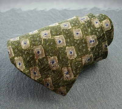 Corbata para hombre Mossy verde y azul 100 % seda de Honors Foto 1 de 4