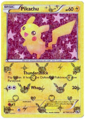 Pokemon - Pikachu - RC7/RC25 - Uncommon - Legendary Treasures - NM - Image 1 of 1