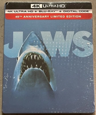 Jaws 45th Anniversary Limited Edition Steelbook 4K Ultra HD Blu-ray - Loose Disc Foto 1 de 2