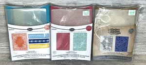 New Sizzix Embossing Folders Set Lot of 3 Moroccan Lace 2 Iron Gate Starry Night - Picture 1 of 5