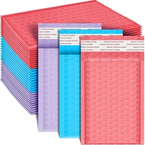 162 Stck. Farbige Kleine Luftpolster Versandtaschen 4x6 Zoll Poly Versand Umschläge Großpackung Werbung... - Bild 1 von 7